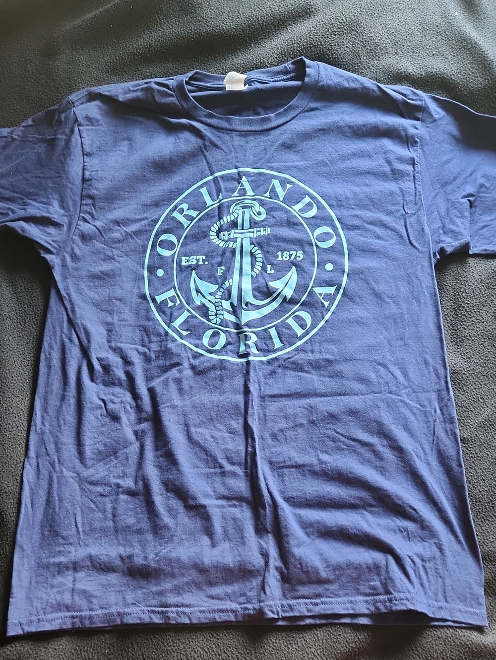 Orlando Florida Anchor Graphic Tee - Navy
